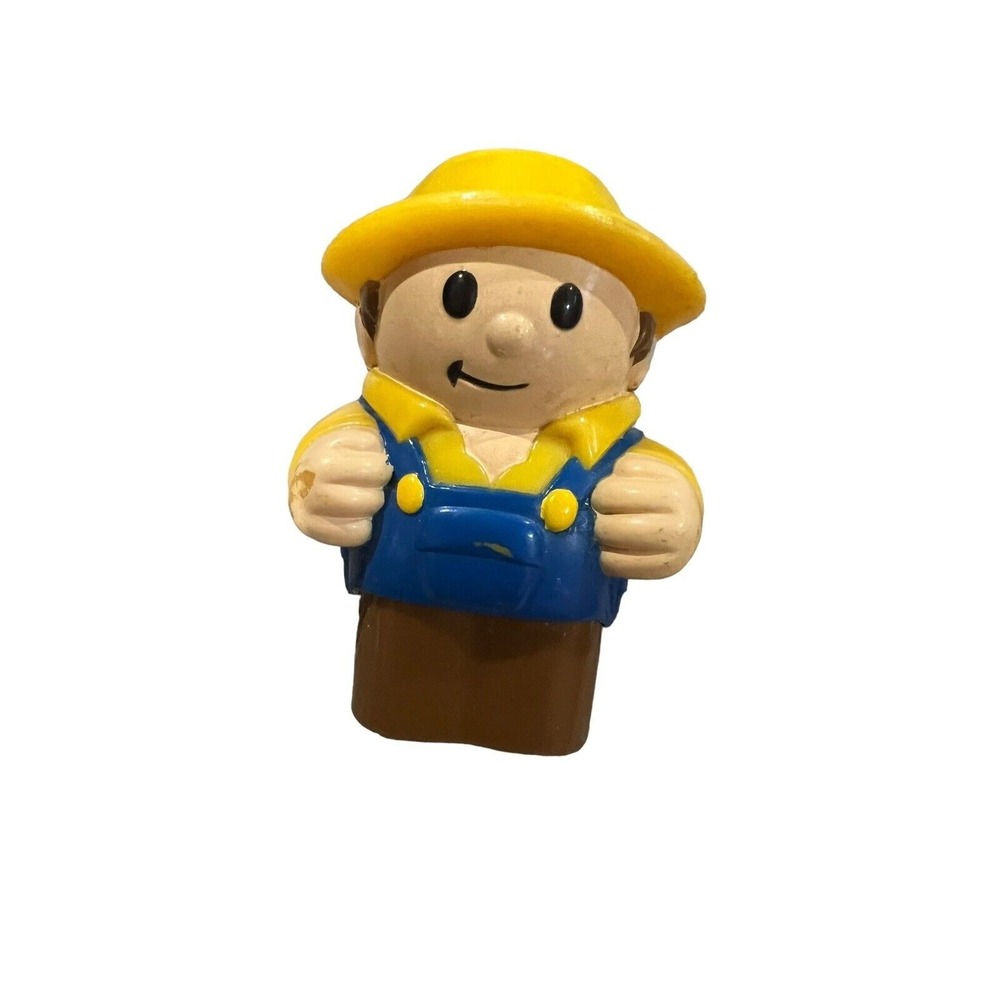 Mega Bloks Bob the Builder Figure Yellow Hat Blue Overalls Building Toy Classic